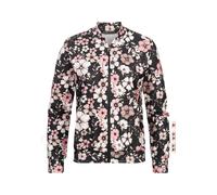 Klassische Bluse CLOUD 5IVE "CLOUD 5IVE Blouson with All-Over Flower Print", Damen, Gr. S, schwarz, 95% Polyester, 5% Elasthan, Blusen Bluse (36006865-S) schwarz