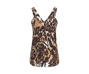 Klassische Bluse CLOUD 5IVE "CLOUD 5IVE Cloud5ive V-Neck Top", Damen, Gr. S, beige, 95% Polyester, 5% Elasthan, Blusen (99764727-S) beige