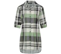 Klassische Bluse CLOUD 5IVE "CLOUD 5IVE Turn Up 3/4 Arm Bluse kariert BIG", Damen, Gr. XS, grün, 100% Polyester, Blusen (93151069-XS) grün
