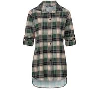 Klassische Bluse CLOUD 5IVE "CLOUD 5IVE Turn Up 3/4 Arm Bluse kariert small", Damen, Gr. XL, grün, 100% Polyester, Blusen (21800747-XL) grün