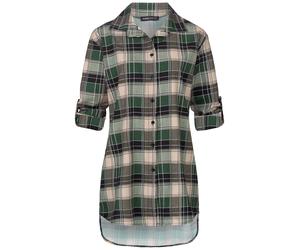 Klassische Bluse CLOUD 5IVE "CLOUD 5IVE Turn Up 3/4 Arm Bluse kariert small", Damen, Gr. XS, grün, 100% Polyester, Blusen (21800747-XS) grün