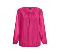 Klassische Bluse GOLDNER "Jerseybluse mit Falten-Details", Damen, Gr. 52, pink, Obermaterial: 67% Polyester PES. 30% Viskose CV. 3% Elasthan EL., Modisch, Blusen, Rundhalsausschnitt (15340606-52) pink