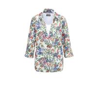 Klassische Bluse GOLDNER "Kurzgröße Elegantes Blusenset mit Blumenmuster", Damen, Gr. 21, bunt (bunt, gemustert), Obermaterial: 88% Polyamid PA. 12% Elasthan EL., normal, Sonstiges, Blusen, Ohne (4622