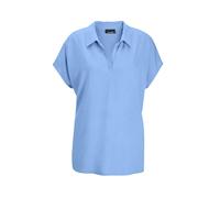 Klassische Bluse GOLDNER "Uni Bluse mit Hemdkragen", Damen, Gr. 44, blau (hellblau), Obermaterial: 100% Viskose CV., Basic, gerade, Sonstiges, Blusen, superangenhme fliessende Viskose (43815856-44) he