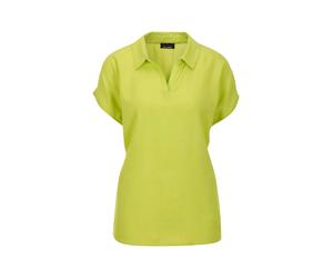 Klassische Bluse GOLDNER "Uni Bluse mit Hemdkragen", Damen, Gr. 46, grün (hellgrün), Obermaterial: 100% Viskose CV., Basic, gerade, Sonstiges, Blusen, superangenhme fliessende Viskose (74136813-46) he