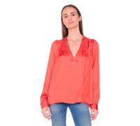 Klassische Bluse LE TEMPS DES CERISES "CHIMEL", Damen, Gr. M, rot, 54% Viskose, 46% Polyester, unifarben, normal, Blusen, mit modischem Design (82508661-M) rot
