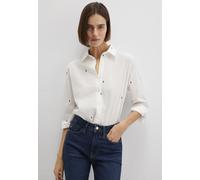 Klassische Bluse MAVI "LONG SLEEVE WOVEN SHIRT", Damen, Gr. XS, cat all over print, 100% Baumwolle, Jacquardmuster, loose fit normal, eng 1-Knopf-Manschette, Blusen Bluse, Bluse Langarm (89888121-XS)