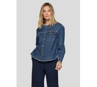 Klassische Bluse RABE "Bluse", Damen, Gr. 42, dunkelblau, 90%Baumwolle 8%Polyester 2%Elasthan, gestreift, gerade, Blusen Bluse (15157629-42) dunkelblau