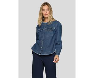 Klassische Bluse RABE "Bluse", Damen, Gr. 42, dunkelblau, 90%Baumwolle 8%Polyester 2%Elasthan, gestreift, gerade, Blusen Bluse (15157629-42) dunkelblau