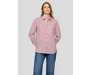 Klassische Bluse RABE "Bluse", Damen, Gr. 44, rot, 74%Baumwolle, 23%Polyester, 3%Elastan, gestreift, gerade, Blusen (54248229-44) rot