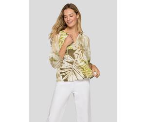 Klassische Bluse RABE "Bluse", Damen, Gr. 46, grün, 100%Viskose, geblümt, A-Linie, Blusen Bluse (73862854-46) grün