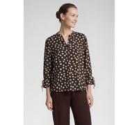 Klassische Bluse RABE "Bluse", Damen, Gr. 48, braun, 100%Viskose, gepunktet, gerade, Blusen Bluse (94580730-48) braun