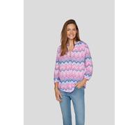 Klassische Bluse RABE "Bluse", Damen, Gr. 48, rosa, 100%Viskose, gemustert, gerade, Blusen (87518220-48) rosa