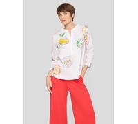 Klassische Bluse RABE "Bluse", Damen, Gr. 48, weiß, 100%Baumwolle, gerade, Blusen Bluse (35472315-48) weiß