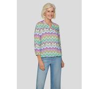 Klassische Bluse RABE "Bluse", Damen, Gr. 50, grün, 100%Viskose, gemustert, gerade, Blusen (95491836-50) grün