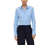 Klassische Bluse S.OLIVER BLACK LABEL Gr. 34, blau (blue) Damen Blusen langarm (53819802-34)