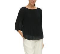 s.Oliver BLACK LABEL Plisseebluse mit 3/4-Arm schwarz 42