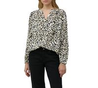 Klassische Bluse S.OLIVER, Damen, Gr. 34, weiß (sanftes weiß leo), Web, Obermaterial: 100% Viskose, bedruckt, regular fit Po-bedeckend, V-Ausschnitt, Manschette, Blusen, mit All-Over Print (67411013-3