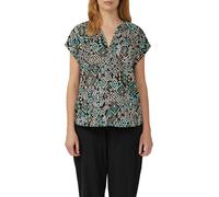 Leichte Baumwoll-Bluse mit All-over-Print 38 schwarz|mehrfarbig 2171195.99A2.38