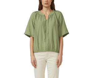 Klassische Bluse S.OLIVER, Damen, Gr. 40, khaki, Web, Obermaterial: 84% Viskose, 16% Polyamid, unifarben, relaxed fit normal, Rundhals, gerader Abschluss, Blusen Bluse, mit All-Over Print (23816902-40