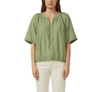 Klassische Bluse S.OLIVER, Damen, Gr. 42, khaki, Web, Obermaterial: 84% Viskose, 16% Polyamid, unifarben, relaxed fit normal, Rundhals, gerader Abschluss, Blusen Bluse, mit All-Over Print (23816902-42