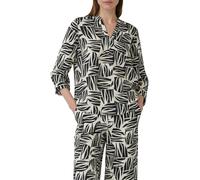 Bluse aus strukturiertem Viskosemix mit All-over-Print 42 schwarz 2168010.99A0.42