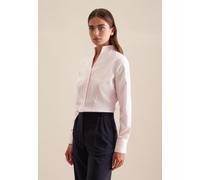 Klassische Bluse SEIDENSTICKER, Damen, Gr. 4XL (48), pink, 100% Baumwolle, unifarben, slim fit, ohne Ausschnitt, Blusen, 1/1 Kragen Uni (48452866-48) pink