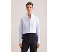 Klassische Bluse SEIDENSTICKER, Damen, Gr. L (40), blau (hellblau), 100% Baumwolle, unifarben, slim fit, ohne Ausschnitt, Blusen, 1/1 Kragen Uni (16180816-40) hellblau