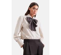 Klassische Bluse SEIDENSTICKER, Damen, Gr. L (40), braun, 100% Baumwolle, gemustert, regular fit, ohne Ausschnitt, Blusen Bluse, 1/1 Kragen Geometrische Muster (81061269-40) braun