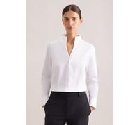 Seidensticker Damen Women Slim Longsleeve Cotton Bluse, Weiß(080644), 40 EU