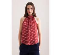 Klassische Bluse SEIDENSTICKER, Damen, Gr. M (38), rot, 100% Polyester, gemustert, regular fit, Blusen Bluse, Tunika Druck (37138465-38) rot