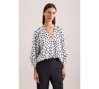Klassische Bluse SEIDENSTICKER, Damen, Gr. S (36), off, weiß, 100% Viskose, gemustert, regular fit, V-Ausschnitt, Blusen Bluse, Tunika Druck (24352024-36) off, weiß