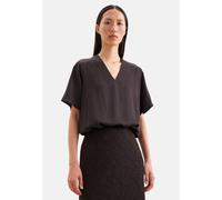 Klassische Bluse SEIDENSTICKER, Damen, Gr. S (36), schwarz (braun), 75% Acetat, 25% Polyester, unifarben, regular fit, V-Ausschnitt, Blusen Bluse, Tunika Uni (52997836-36) braun