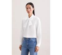 Klassische Bluse SEIDENSTICKER, Damen, Gr. XL (42), weiß, 100% Baumwolle, unifarben, regular fit, Blusen Bluse, 1/1 Binderkragen Uni (56068729-42) weiß