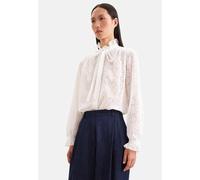 Klassische Bluse SEIDENSTICKER, Damen, Gr. XL (42), weiß (ecru), Blusen Bluse, 1/1 Stehkragen Uni (70280865-42) ecru
