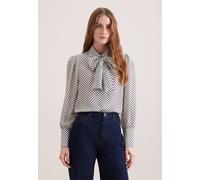 Klassische Bluse SEIDENSTICKER, Damen, Gr. XL (42), weiß (off, weiß), 100% Viskose, gemustert, regular fit, ohne Ausschnitt, Blusen Bluse, 1/1 Kragen Druck (67146664-42) off, weiß