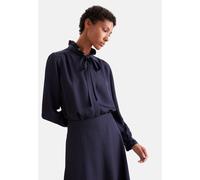 Klassische Bluse SEIDENSTICKER, Damen, Gr. XXL (44), blau, 100% Acetat, unifarben, regular fit, Blusen Bluse, 1/1 Uni (63683044-44) blau