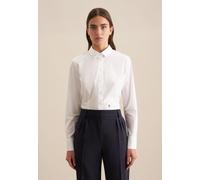 Seidensticker Damen Women Slim Longsleeve Stretch Bluse, Weiß(080620), 44 EU