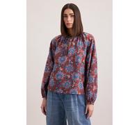 Klassische Bluse SEIDENSTICKER "Schwarze Rose", Damen, Gr. 4XL (48), dunkelrot, 86% Viskose, 14% Polyamid, gemustert, regular fit, Rundhals, Blusen, Tunika Druck (79869360-48) dunkelrot