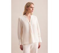 Klassische Bluse SEIDENSTICKER "Schwarze Rose", Damen, Gr. M (38), beige (ecru), 100% Polyester, unifarben, regular fit, ohne Ausschnitt, Langarm, Blusen, Tunika Uni (12781821-38) ecru