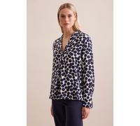 Klassische Bluse SEIDENSTICKER "Schwarze Rose", Damen, Gr. S(36), blau (dunkelblau), 100% Viskose, gepunktet, regular fit, ohne Ausschnitt, Blusen, Tunika Punkte (27605242-36) dunkelblau