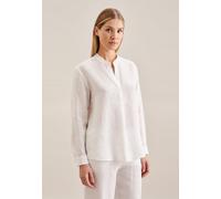 Klassische Bluse SEIDENSTICKER "Schwarze Rose", Damen, Gr. S(36), weiß, 100% Leinen, unifarben, regular fit, ohne Ausschnitt, Blusen, Tunika Garnfärber (44790532-36) weiß