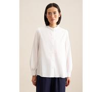 Klassische Bluse SEIDENSTICKER "Schwarze Rose", Damen, Gr. XL42, weiß, 100% Baumwolle, unifarben, regular fit, ohne Ausschnitt, Blusen, 1/1 Kragen Uni (18716929-42) weiß