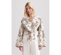 Klassische Bluse SEIDENSTICKER "Schwarze Rose", Damen, Gr. XXL44, beige (ecru), 100% Baumwolle, Paisley, regular fit, ohne Ausschnitt, Blusen Klassische Bluse, Tunika Paisley (38943240-44)