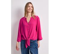 Klassische Bluse STREET ONE, Damen, Gr. 46, magenta dream, Stoff, 70% Viskose, 30% Polyester, unifarben, klassisch normal, Rundhals, Bündchen, Blusen Bluse, mit 3/4 Ärmeln (13517534-46) magenta dream