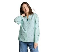Klassische Bluse TOM TAILOR, Damen, Gr. 38, blau haze heart design, Web, Obermaterial: 100% Baumwolle, bedruckt, regular fit normal, Manschette, Blusen Bluse, mit All-Over Print (45617239-38) blau haz