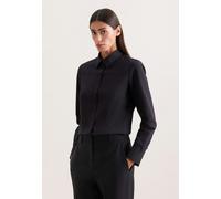 Klassische Bluse Uni Schwarz XL (60.852128-0039-XL)