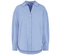 Klassische Bluse URBAN CLASSICS "Urban Classics Ladies Oversized Cotton Blouse", Damen, Gr. XS, blau (powderblau), 69% Baumwolle, 29% Polyester, 2% Elasthan, Blusen (12856331-XS) powderblau