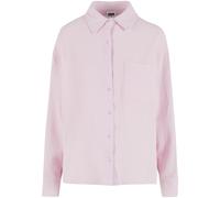 Klassische Bluse URBAN CLASSICS "Urban Classics Ladies Oversized Musselin Blouse", Damen, Gr. M, blushedrose, 100% Baumwolle, Blusen (12129069-M) blushedrose