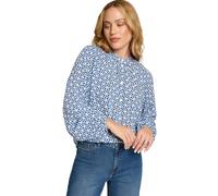 Klassische Bluse ZERO "Damen mit grafischem Print", Damen, Gr. 40, creamblau, Web, Obermaterial: 100% Viskose, bedruckt, figurumspielend normal, weit Bündchen mit Gummizug, Blusen Bluse (55140628-40) 